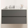 Mobile bagno moderno sospeso in legno cm 100 Noja - immagine 2