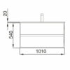 Mobile bagno moderno sospeso in legno cm 100 Noja - immagine 3